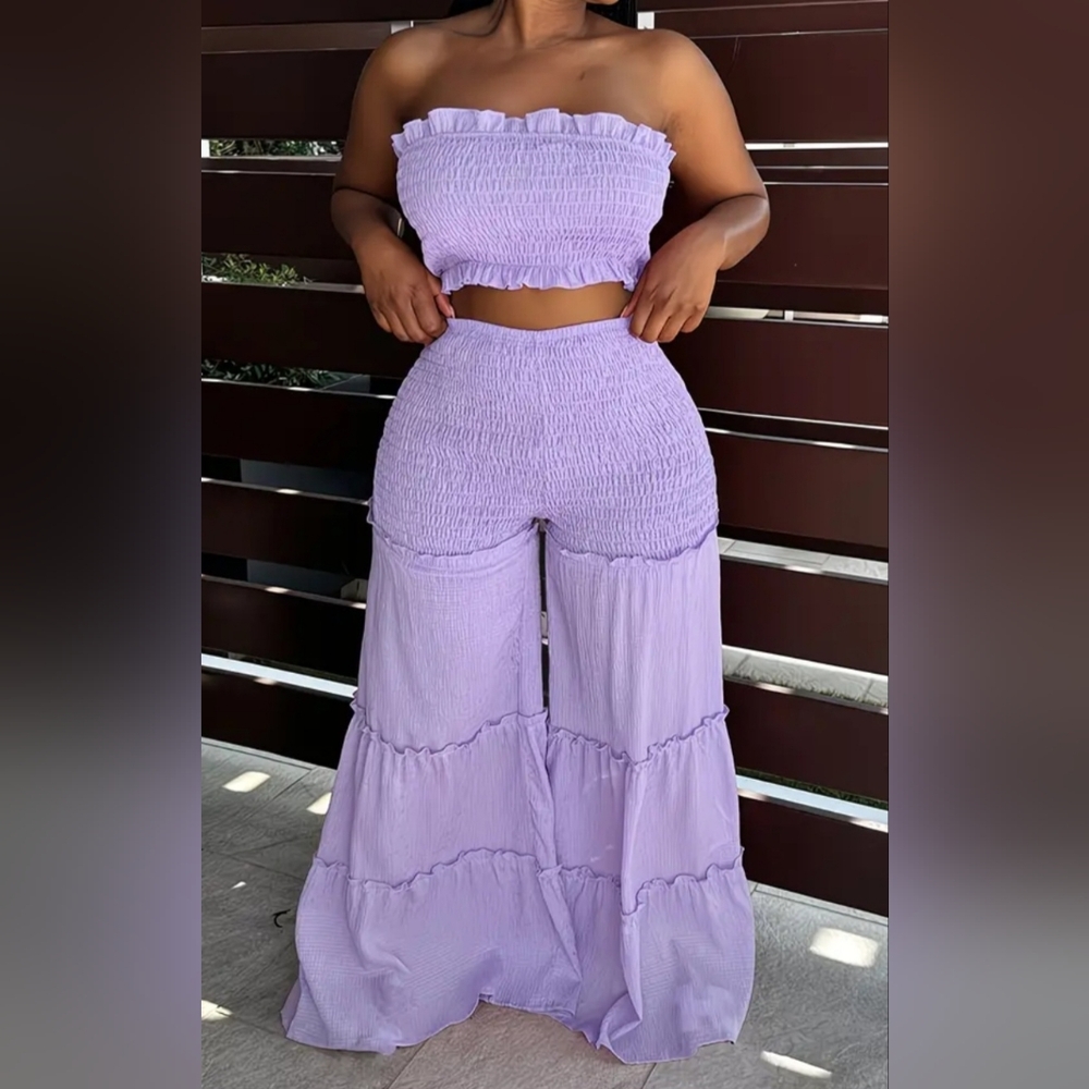 Light Lilac 2pc Pantset Size XXL EQUALS SIZE 14-16 NWOT